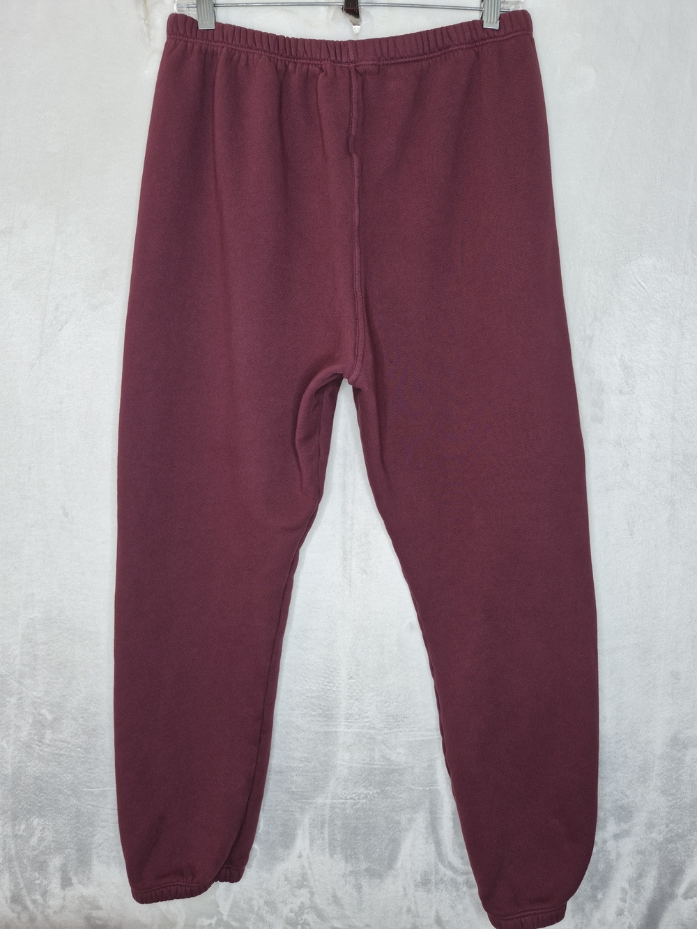 perfectwhitetee 100% Cotton Fleece Sweatpants Joggers Burgundy Womens Medium - Picture 4 of 9